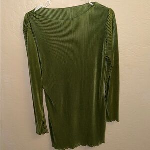 SHEIN Green Long Sleeve Dress